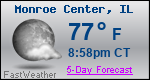 Weather Forecast for Monroe Center, IL