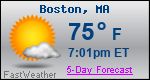 Weather Forecast for Boston, MA