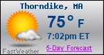 Weather Forecast for Thorndike, MA