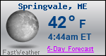 Weather Forecast for Springvale, ME