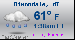 Weather Forecast for Dimondale, MI
