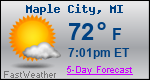Weather Forecast for Maple City, MI