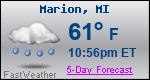 Weather Forecast for Marion, MI