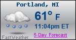 Weather Forecast for Portland, MI