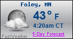 Weather Forecast for Foley, MN