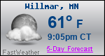 Weather Forecast for Willmar, MN
