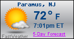 Weather Forecast for Paramus, NJ