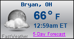 Weather Forecast for Bryan, OH