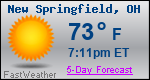 Weather Forecast for New Springfield, OH