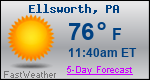 Weather Forecast for Ellsworth, PA