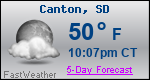 Weather Forecast for Canton, SD