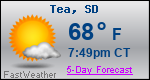 Weather Forecast for Tea, SD