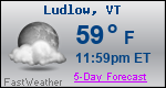 Weather Forecast for Ludlow, VT