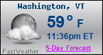 Weather Forecast for Washington, VT