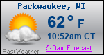 Weather Forecast for Packwaukee, WI