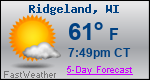 Weather Forecast for Ridgeland, WI