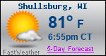 Weather Forecast for Shullsburg, WI
