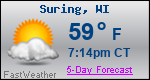 Weather Forecast for Suring, WI