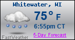 Weather Forecast for Whitewater, WI
