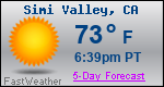 Weather Forecast for Simi Valley, CA