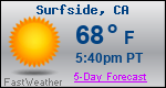 Weather Forecast for Surfside, CA