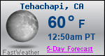 Weather Forecast for Tehachapi, CA