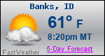 Weather Forecast for Banks, ID