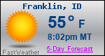 Weather Forecast for Franklin, ID