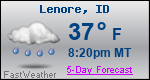 Weather Forecast for Lenore, ID