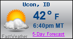 Weather Forecast for Ucon, ID