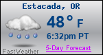 Weather Forecast for Estacada, OR