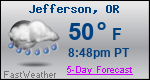 Weather Forecast for Jefferson, OR