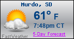 Weather Forecast for Murdo, SD