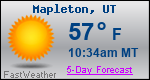 Weather Forecast for Mapleton, UT