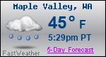 Weather Forecast for Maple Valley, WA