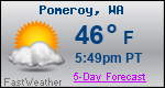 Weather Forecast for Pomeroy, WA