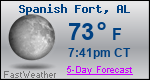 Weather Forecast for Spanish Fort, AL