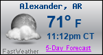 Weather Forecast for Alexander, AR