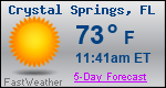 Weather Forecast for Crystal Springs, FL