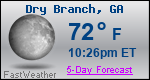Weather Forecast for Dry Branch, GA
