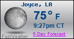 Weather Forecast for Joyce, LA