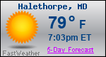 Weather Forecast for Halethorpe, MD