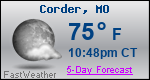 Weather Forecast for Corder, MO
