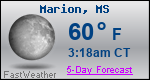 Weather Forecast for Marion, MS
