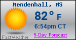 Weather Forecast for Mendenhall, MS