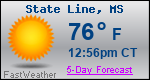 Weather Forecast for State Line, MS
