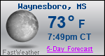 Weather Forecast for Waynesboro, MS