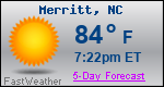 Weather Forecast for Merritt, NC