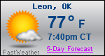 Weather Forecast for Leon, OK