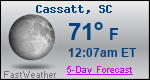 Weather Forecast for Cassatt, SC